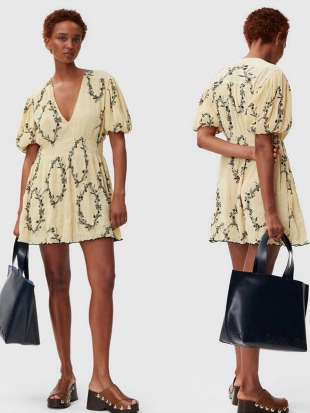 NWOT GANNI Floral Mini dress size 32